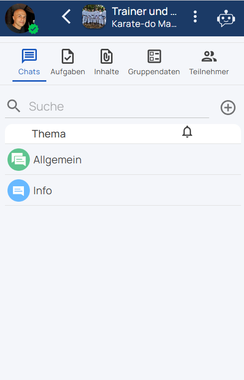 Chat topics of a group